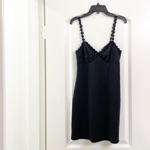 Kendall & Kylie floral strap black mini dress